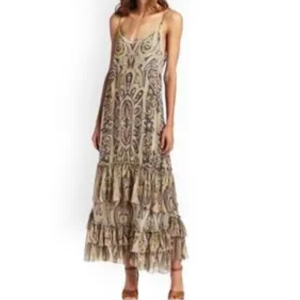 NWOT LOVE SAM Malta Paisley Maxi Dress Size Medium - Picture 2 of 12